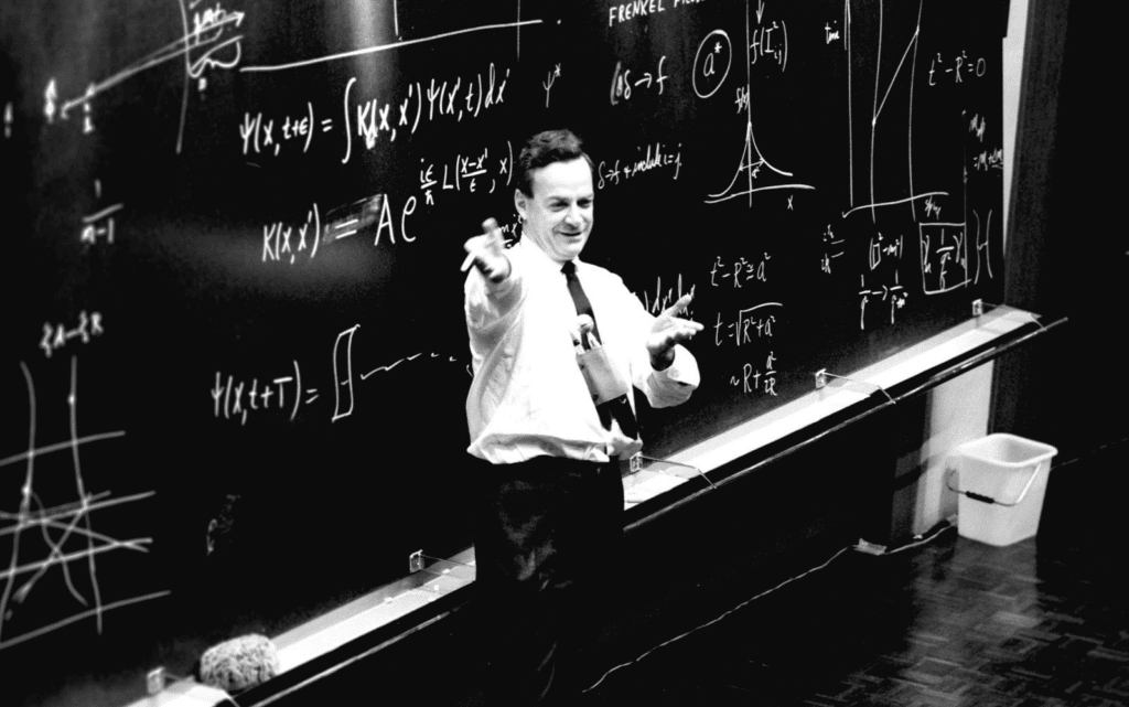 Professor Richard Feynman lecturing at CERN.