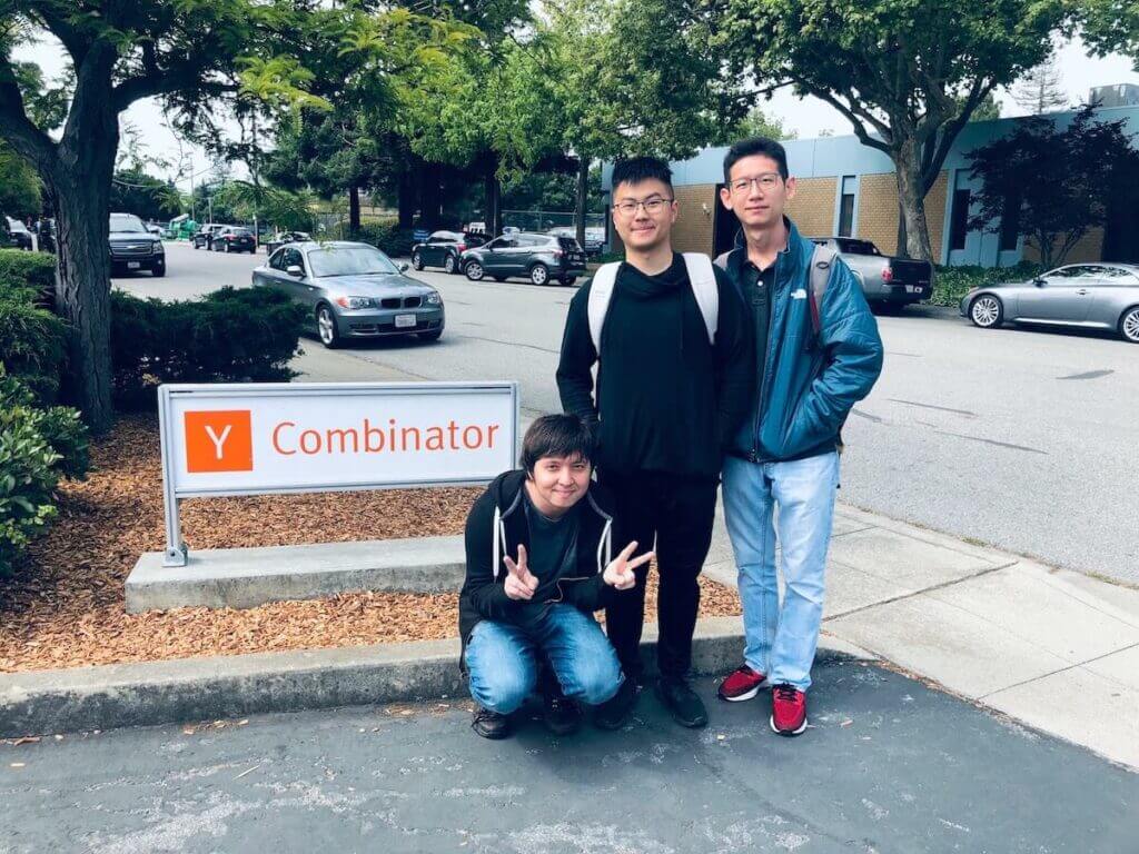 Team Taskade (Dionis, Stan, John) at Y Combinator.
