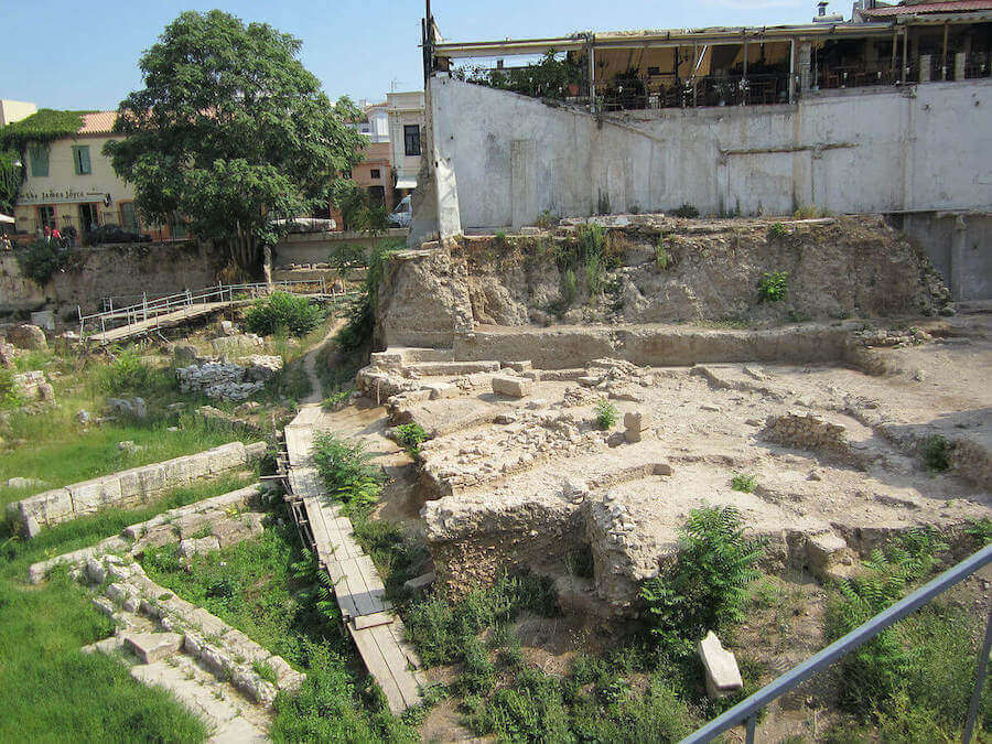 Ruins of the Stoa Poikile.