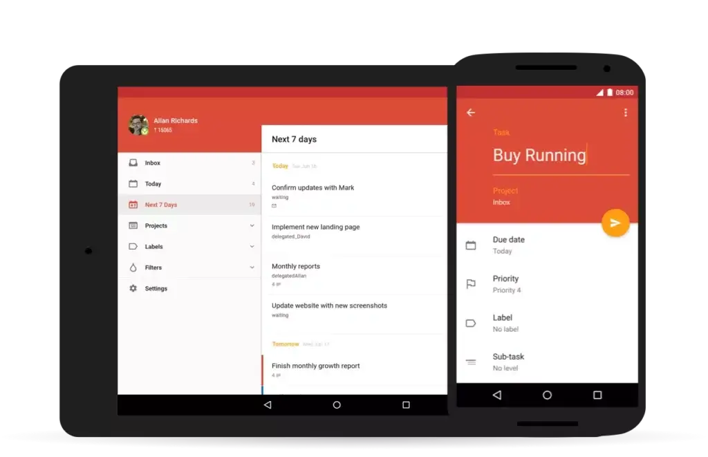 Redesigned Todoist apps (2015).