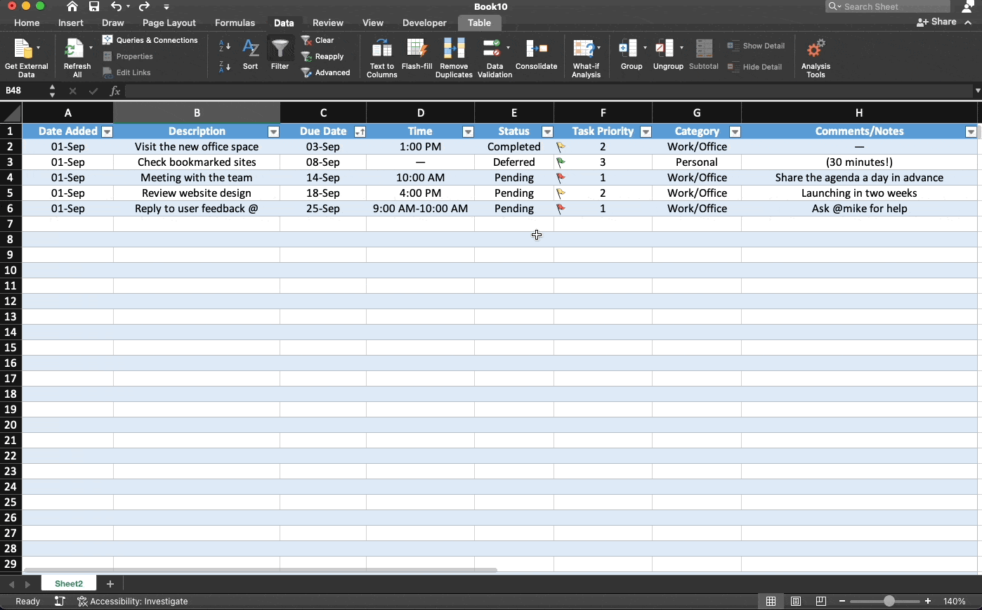 Cross Off Tasks in Excel To Do List - Contextures Blog