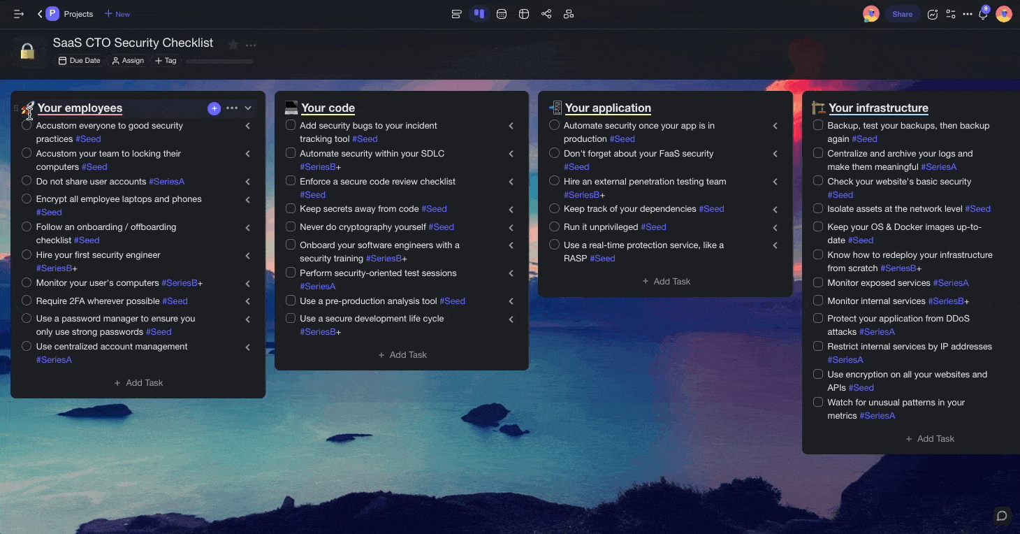 Drag and drop functionality in the Taskade Board view.