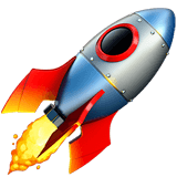 Rocket emoji.