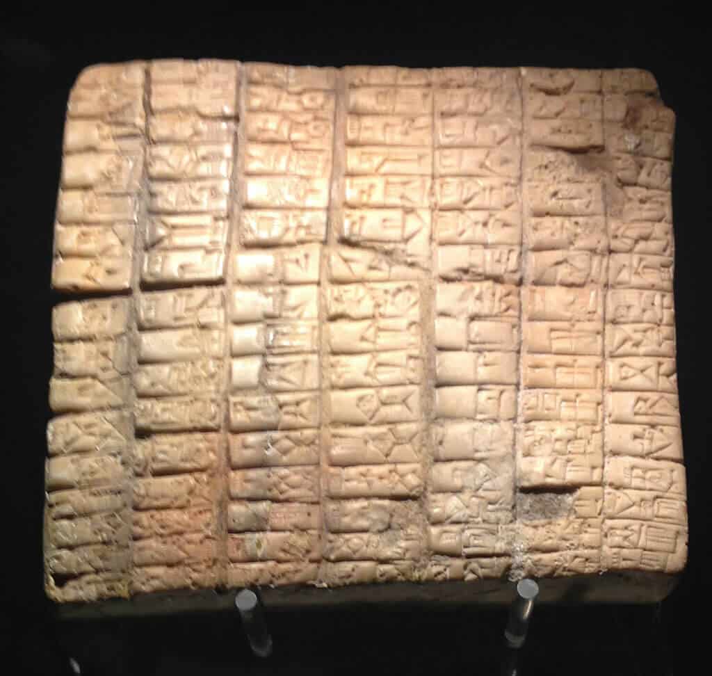 an ebla tablet