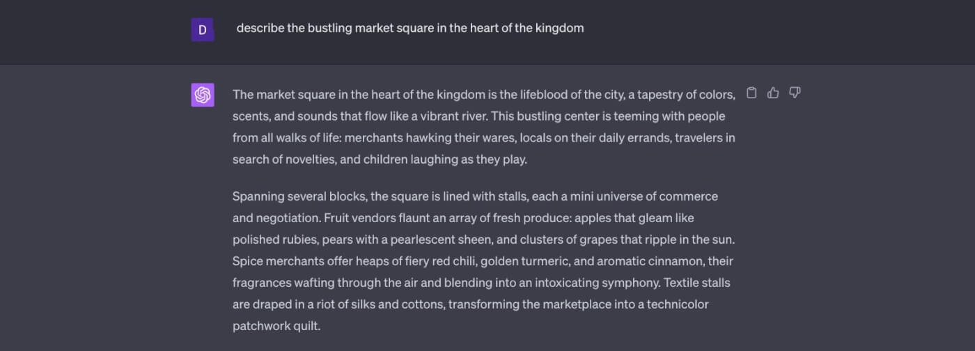 A description of a medieval market square written by ChatGPT.