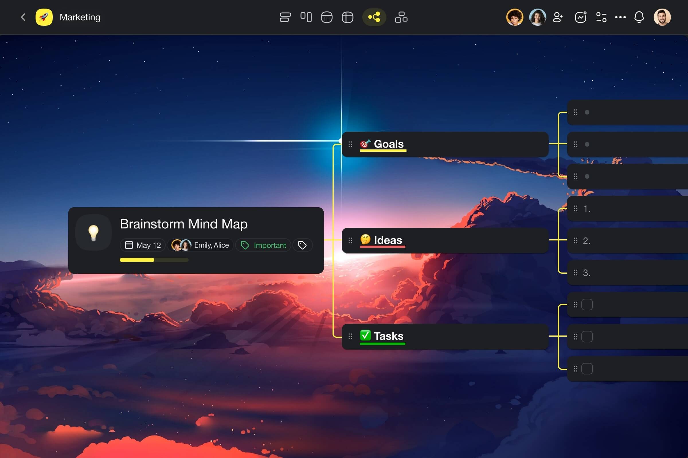 taskade mind map 10