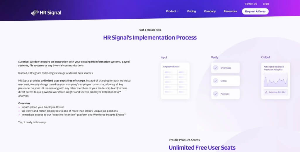 HR Signal user interface.