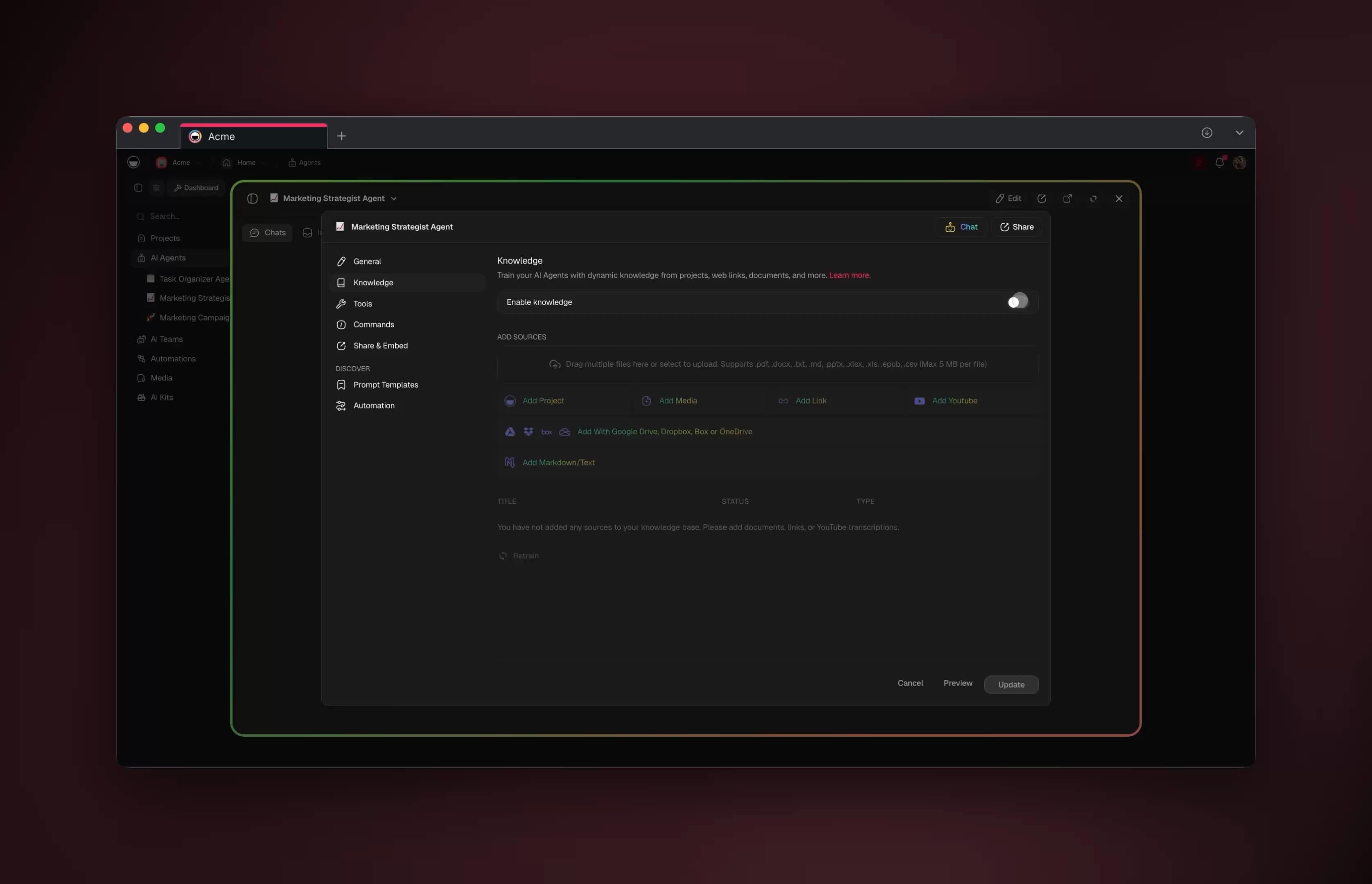 Agent training and memory in Taskade Genesis — persistent, writable, retrievable per project