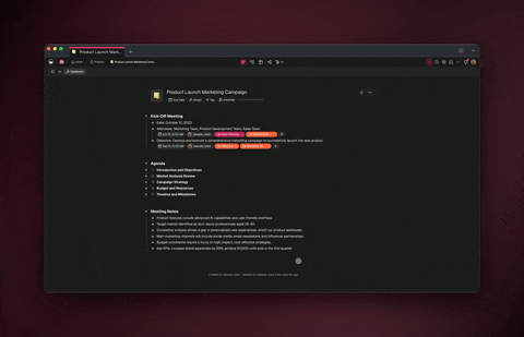 Tasks and records flowing through an automated workspace in Taskade