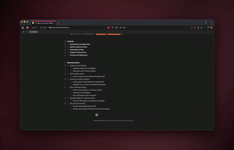 Taskade task prioritization in action — agent sorts tasks into quadrants live