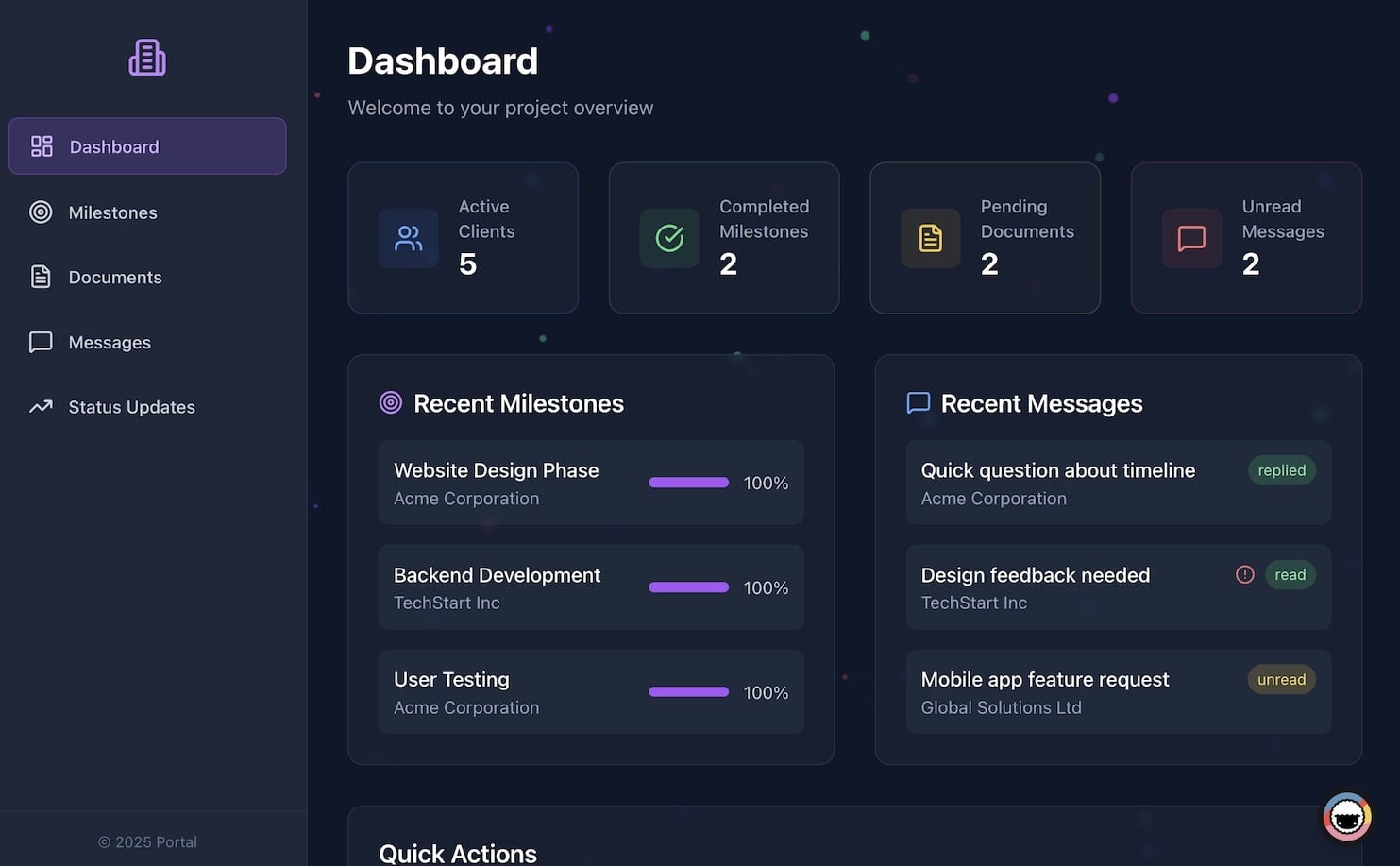 /static_images/Build a client portal without code in 2026 — a live branded portal on Taskade Genesis where clients see project status and message you, with an AI agent answering questions and automations keeping everyone in sync, no developer required