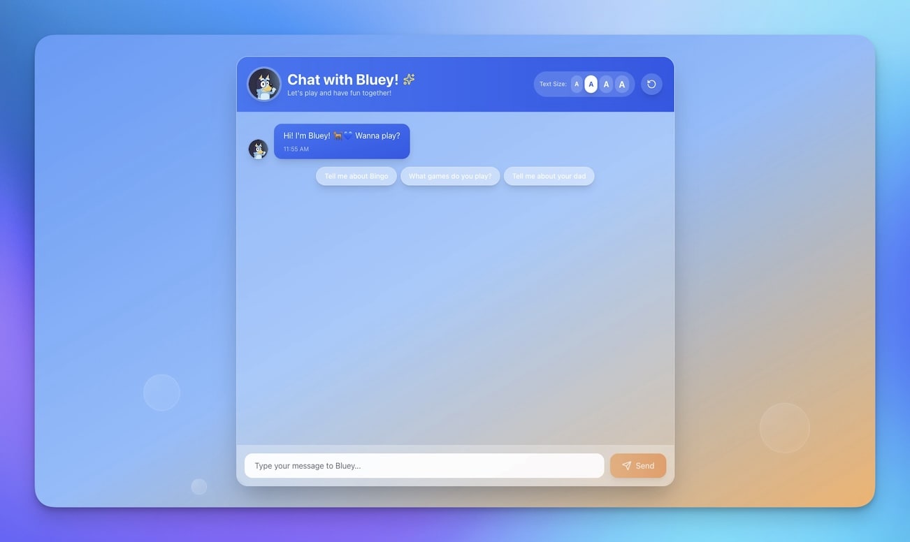 Bluey Chatbot Website