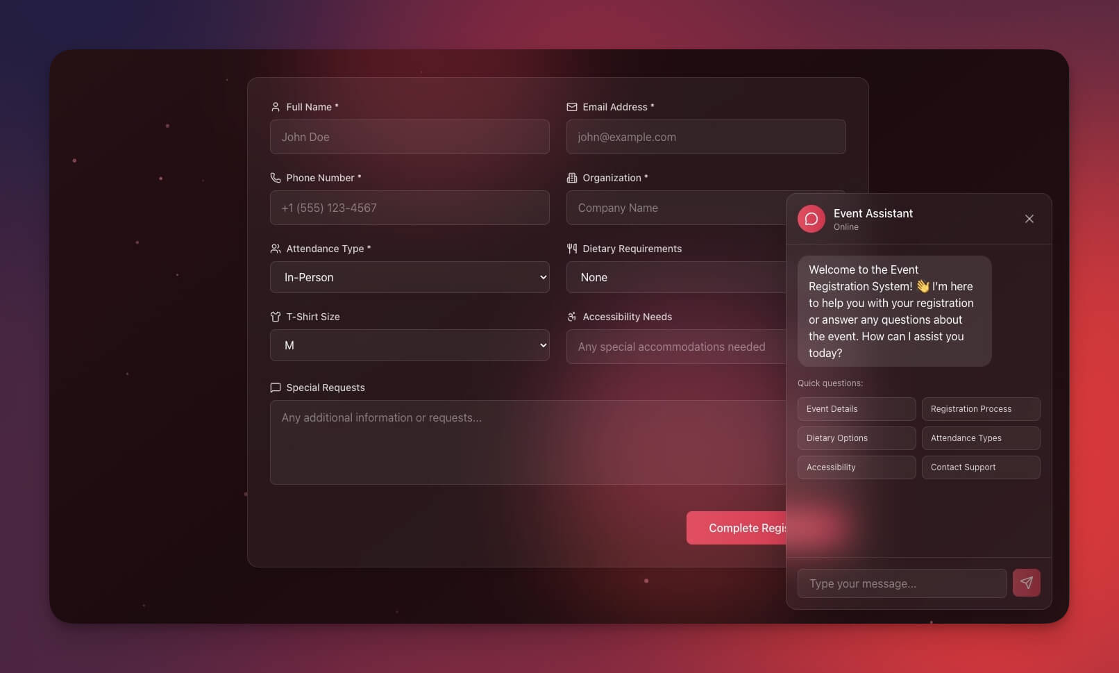 Event Management Portal