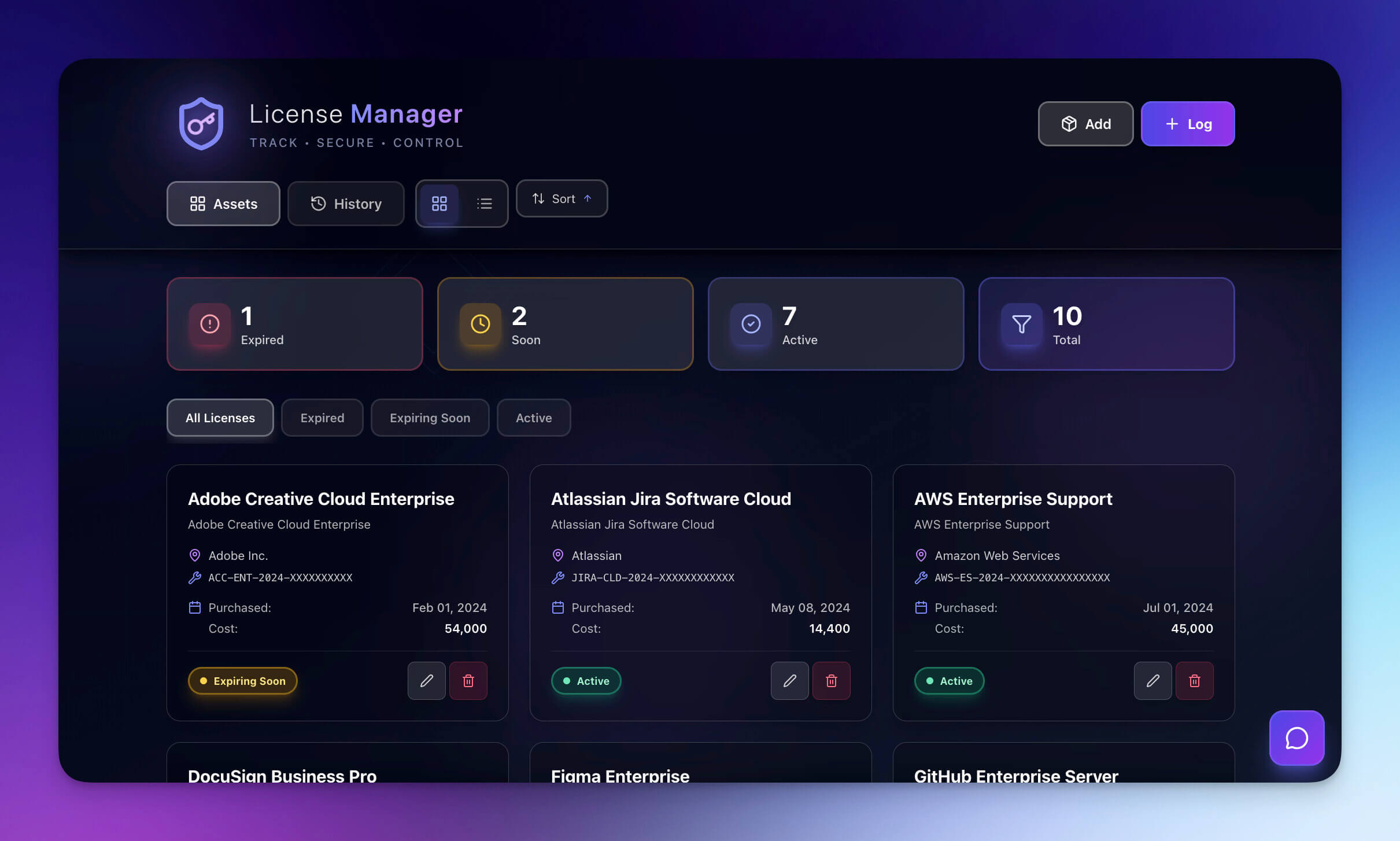 License Manager โ track subscriptions, prevent auto-renewals, eliminate waste