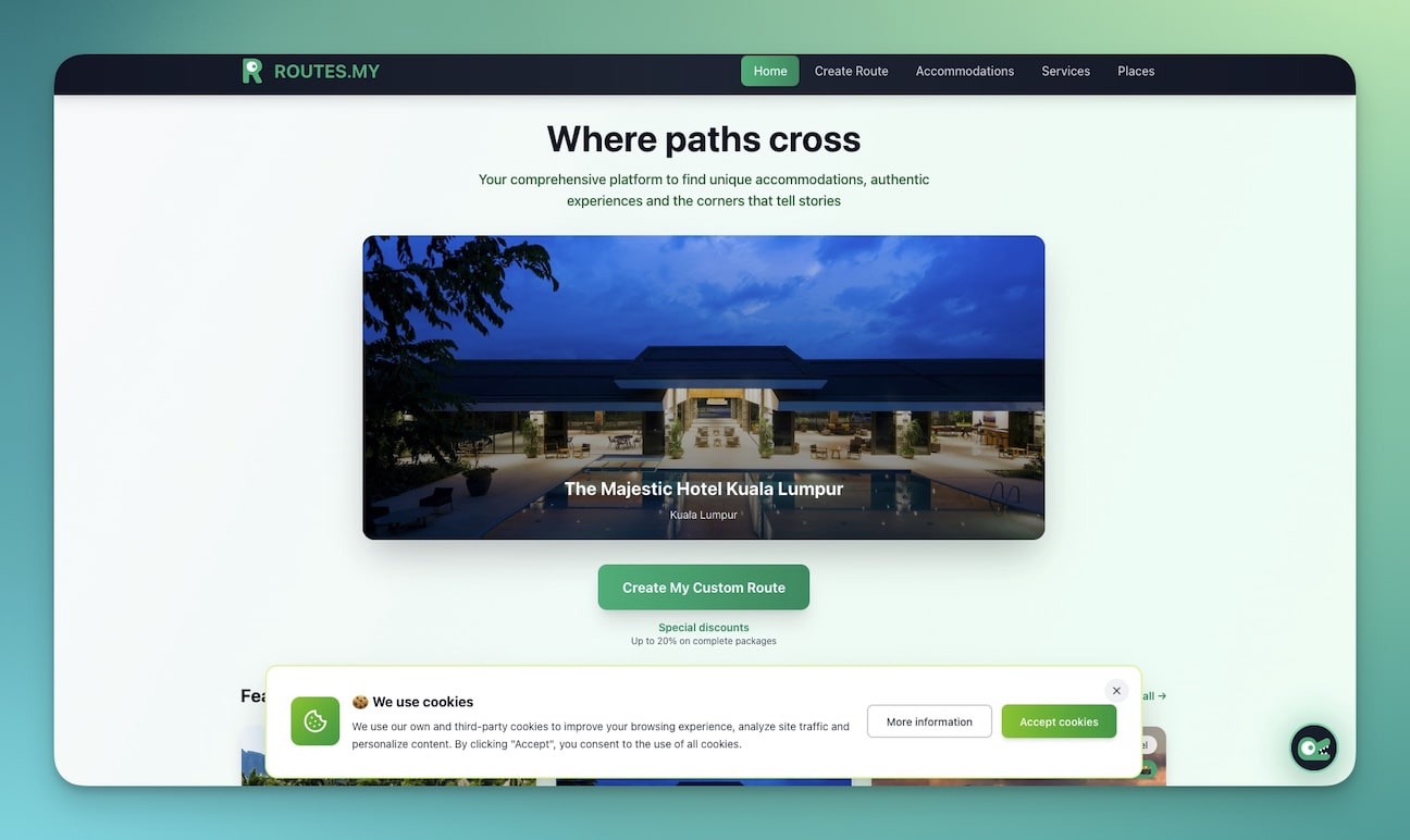 Routes Tourism Website