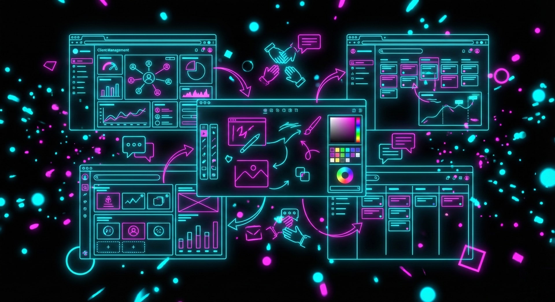 /static_images/AI agency workspace client management interface, creative agency workspace templates