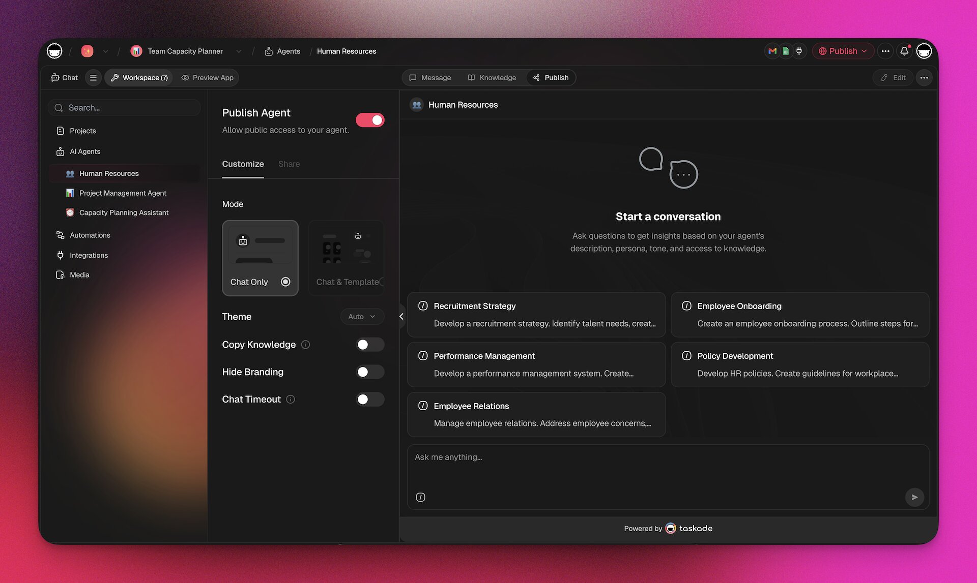 Agent Sharing and Deployment Options