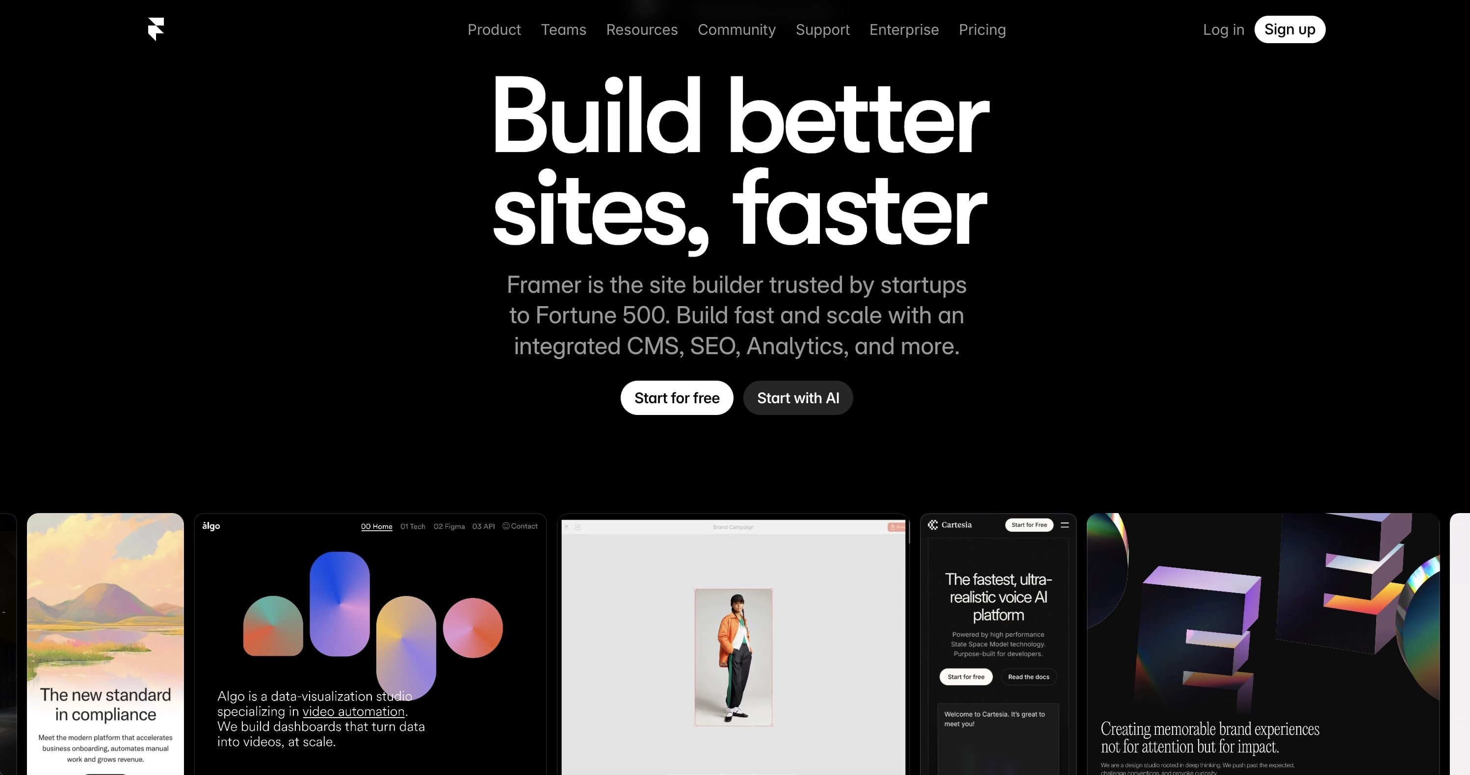 Framer AI website builder