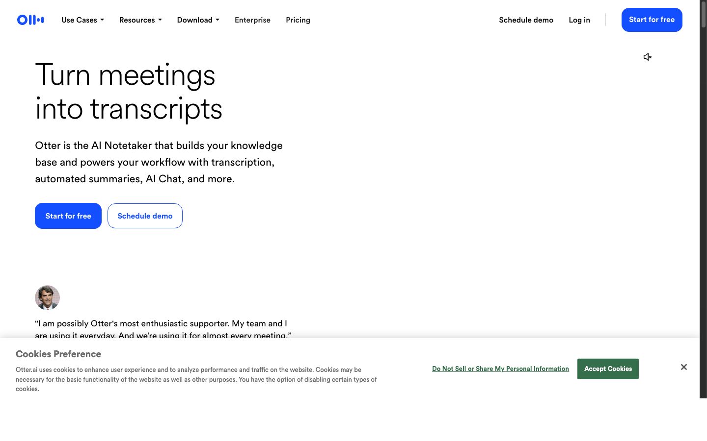 Otter.ai AI meeting transcription