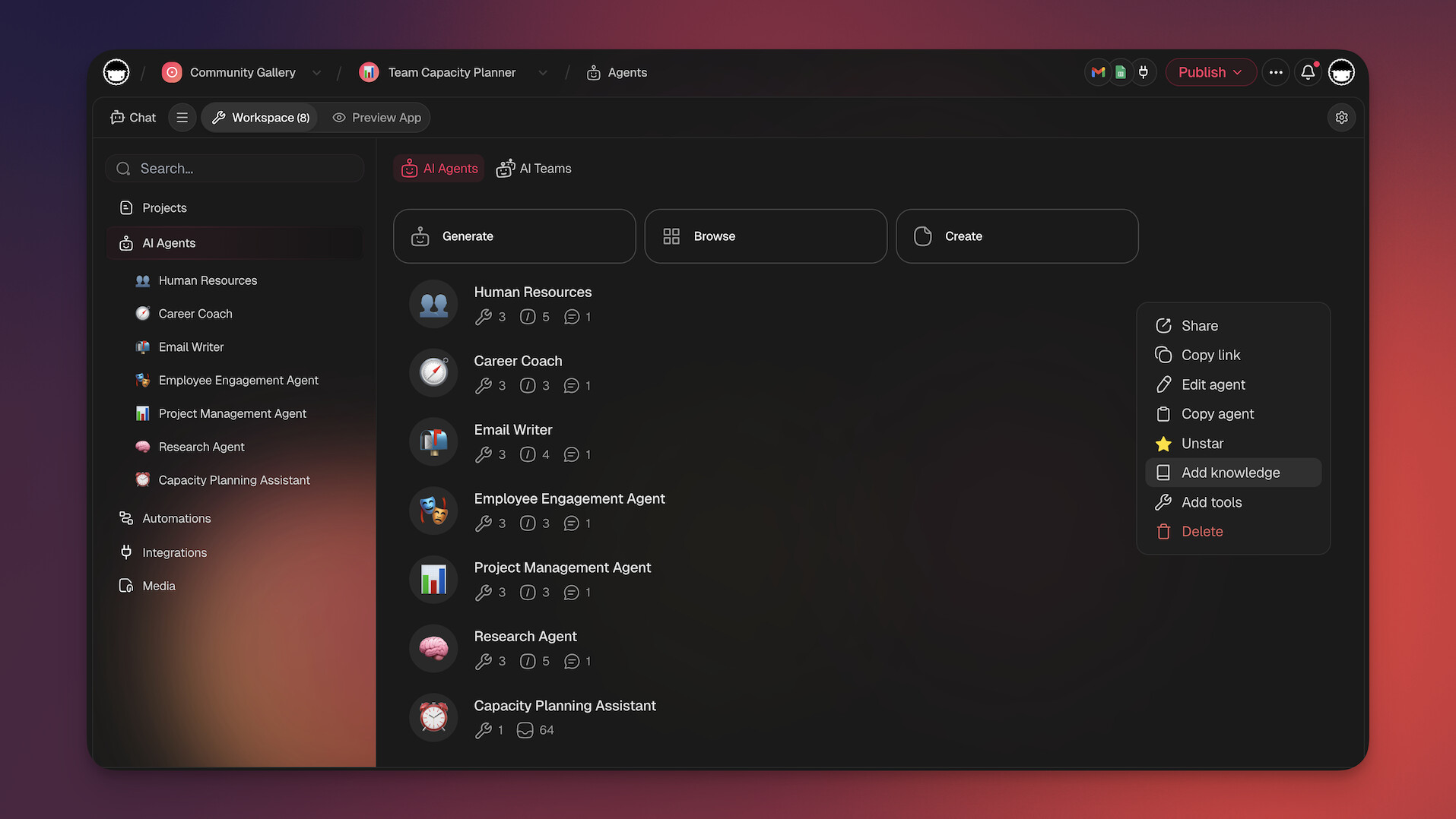 Taskade Genesis AI Agent