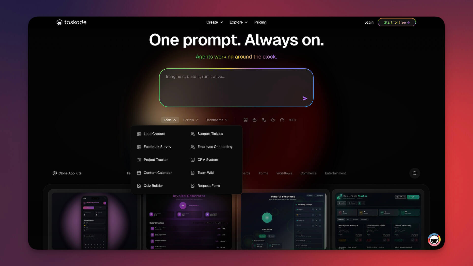 Taskade Genesis App Builder