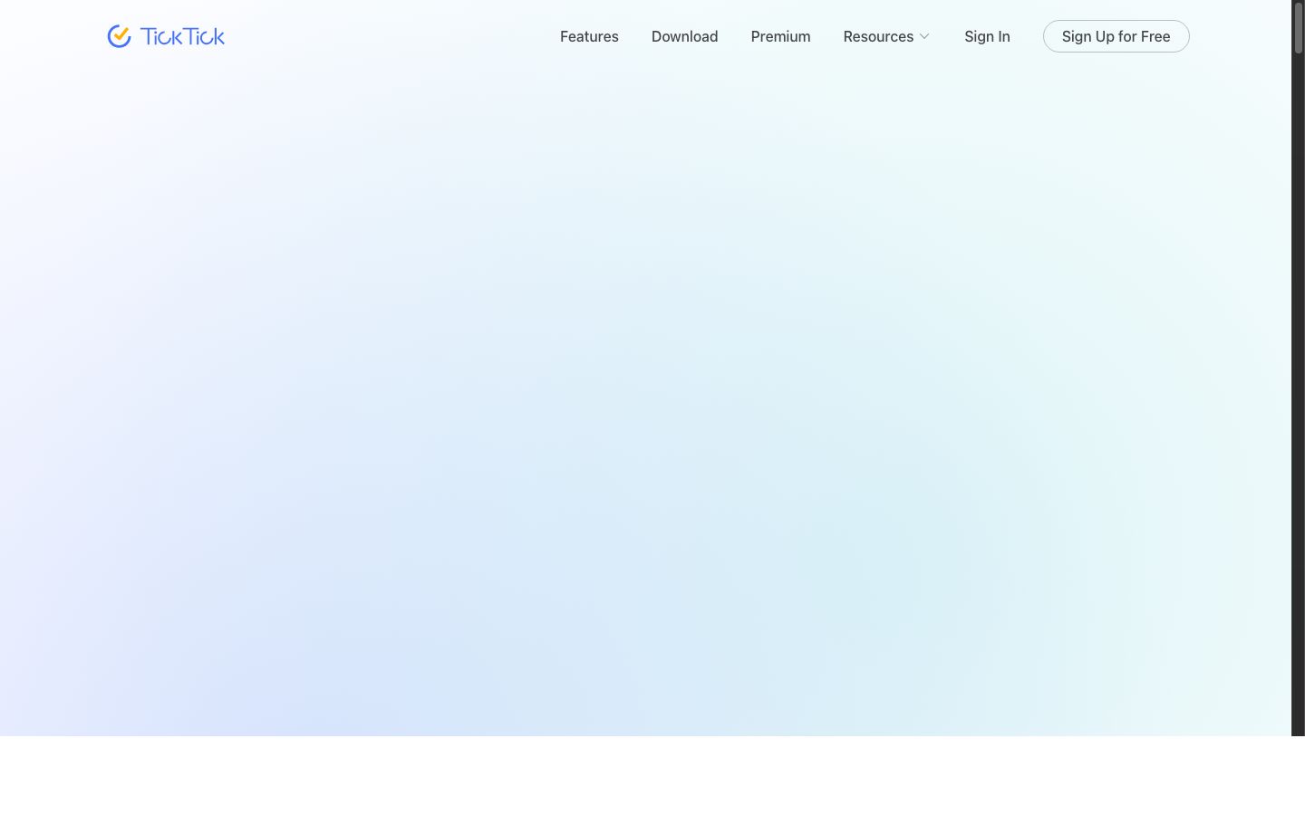 The TickTick app with a task list and a calendar