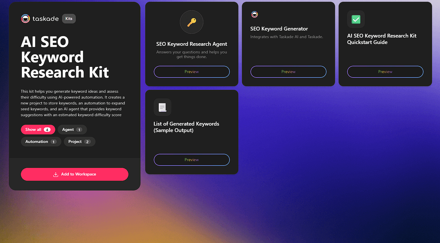 Seo keyword research kit