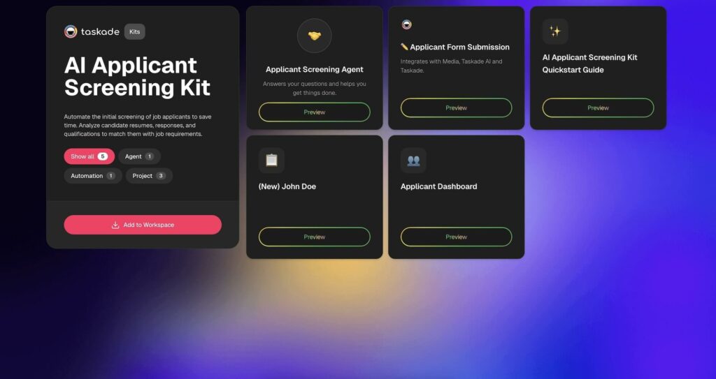 Ai applicant screening kit