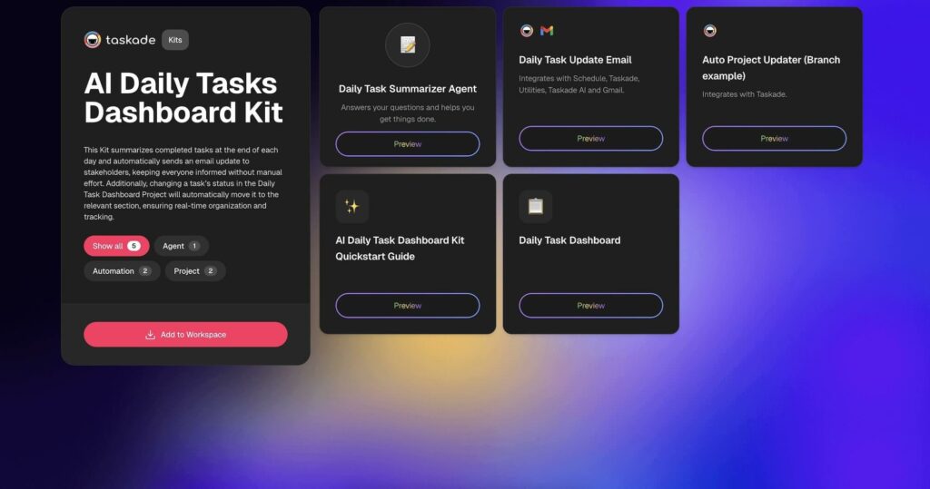 Ai daily task dashboard