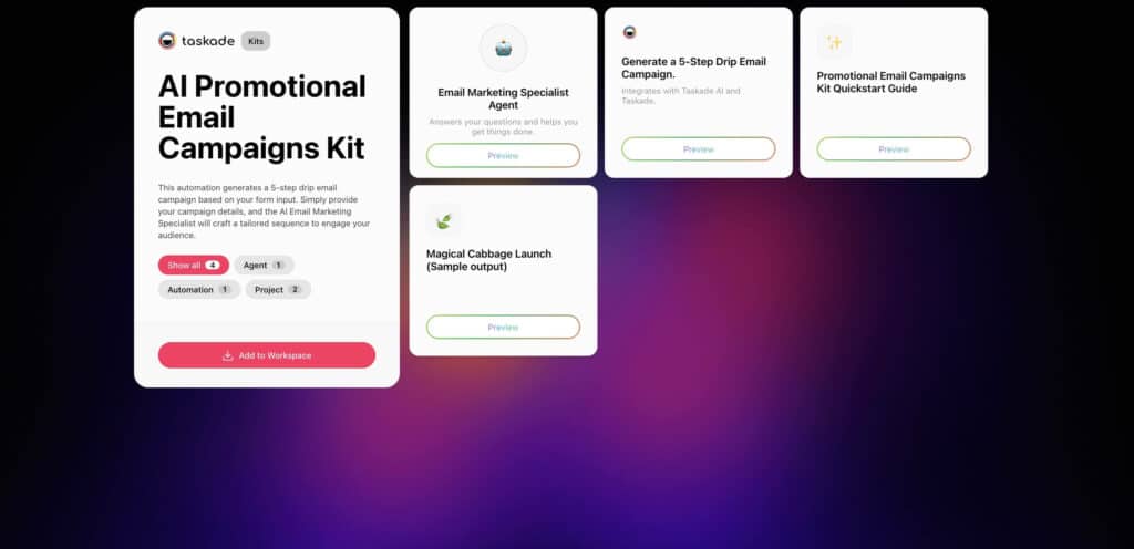 Ai promotional email campaigns kit