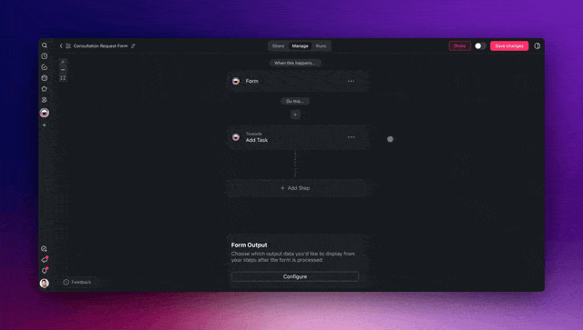 The process of automatic lead enrichment using the Apollo integration.