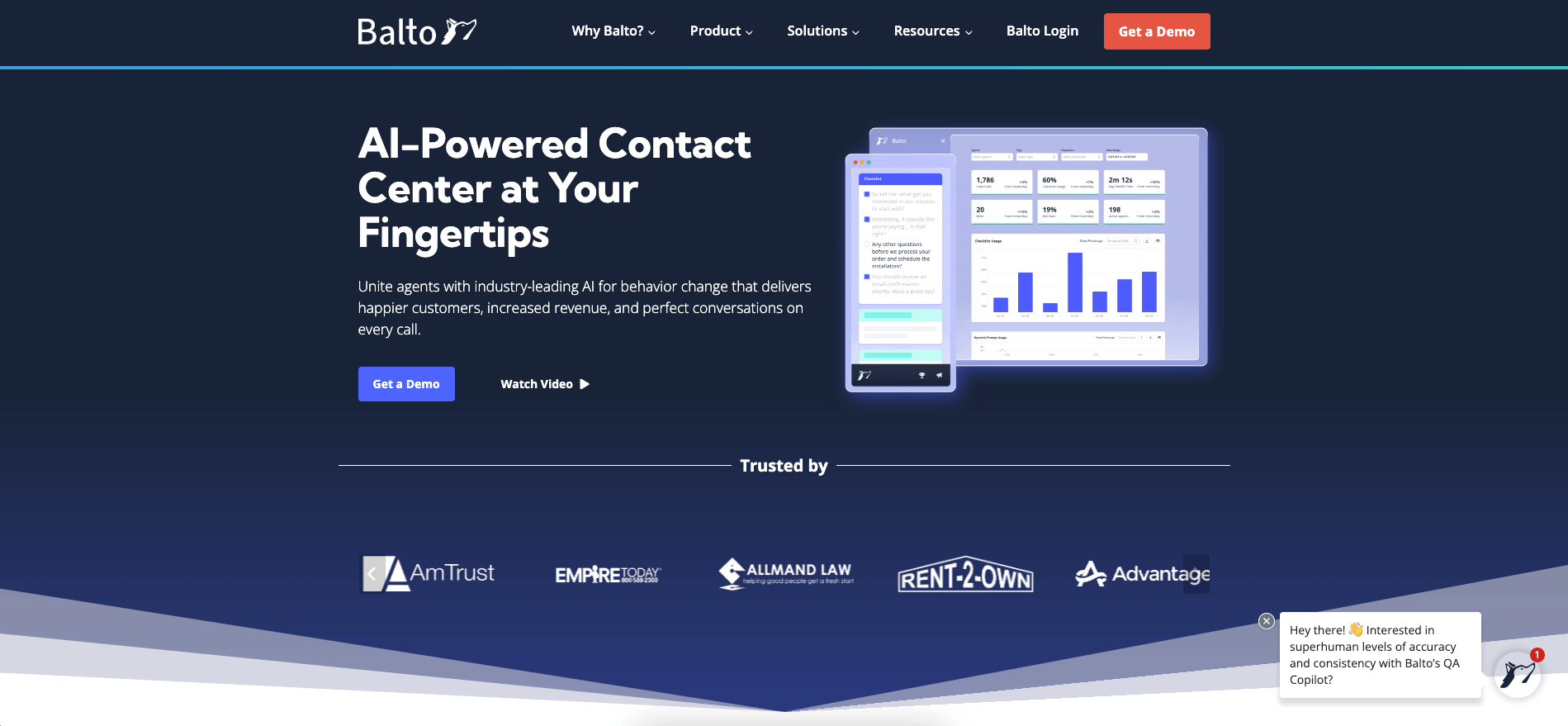 Balto user interface.