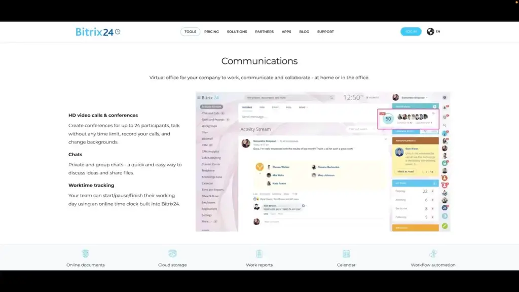 Bitrix24 user interface screenshot.