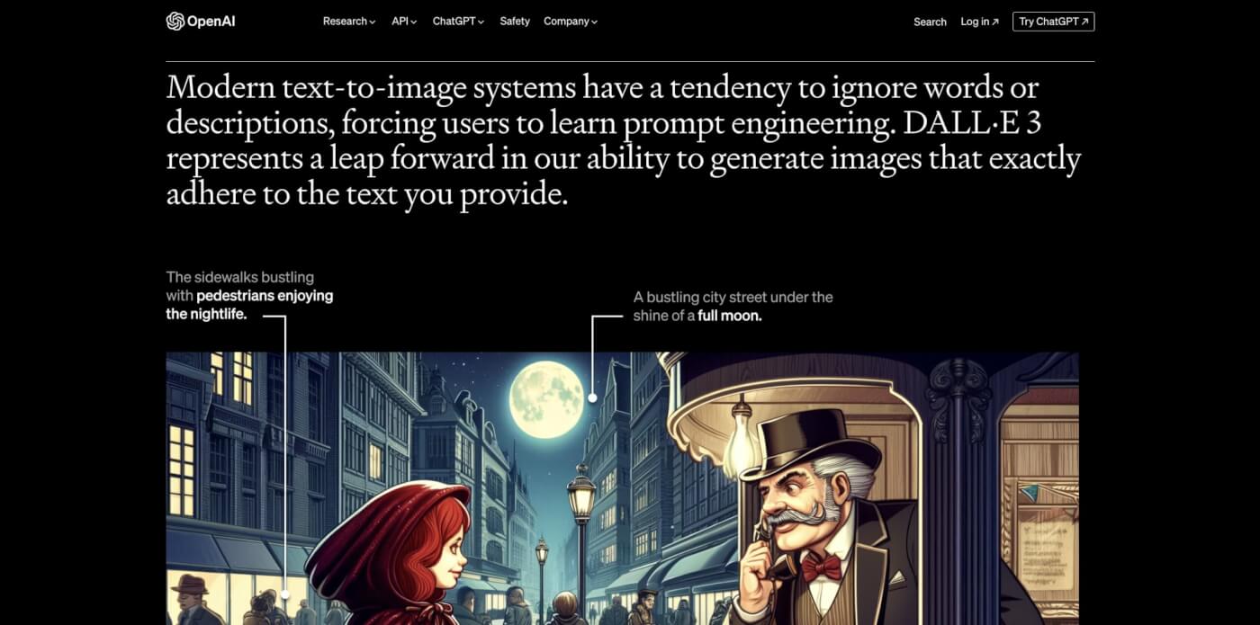 DALL-E 3 user interface.