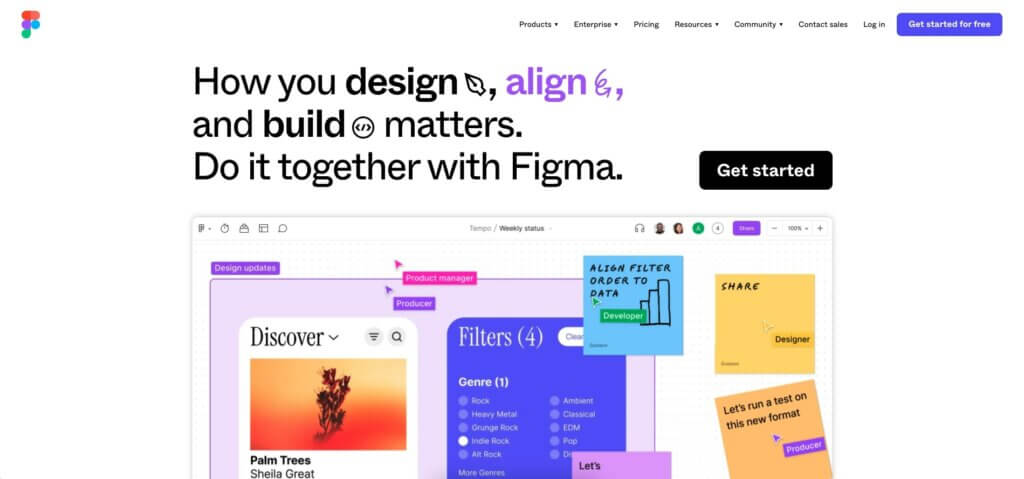 Figma user interface,