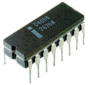 The Intel 4004 microprocessor, the first CPU on a single chip