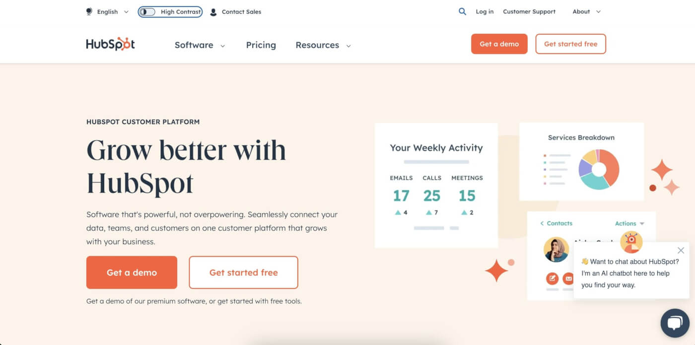 HubSpot user interface.