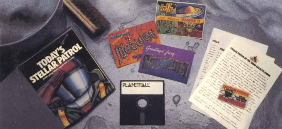 Planetfall (1983) box contents with 