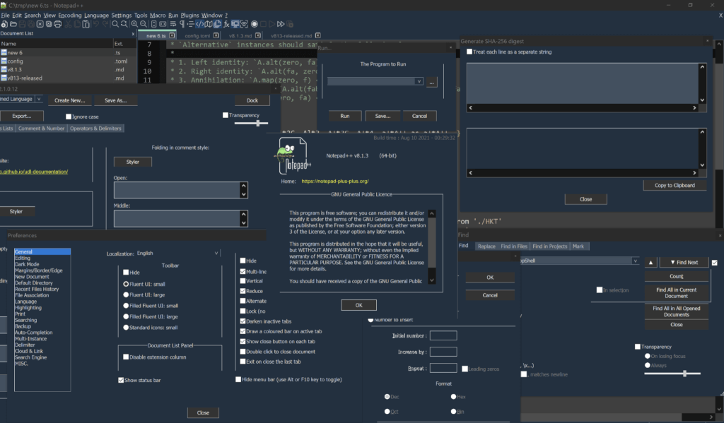 Notepad++ user interface.