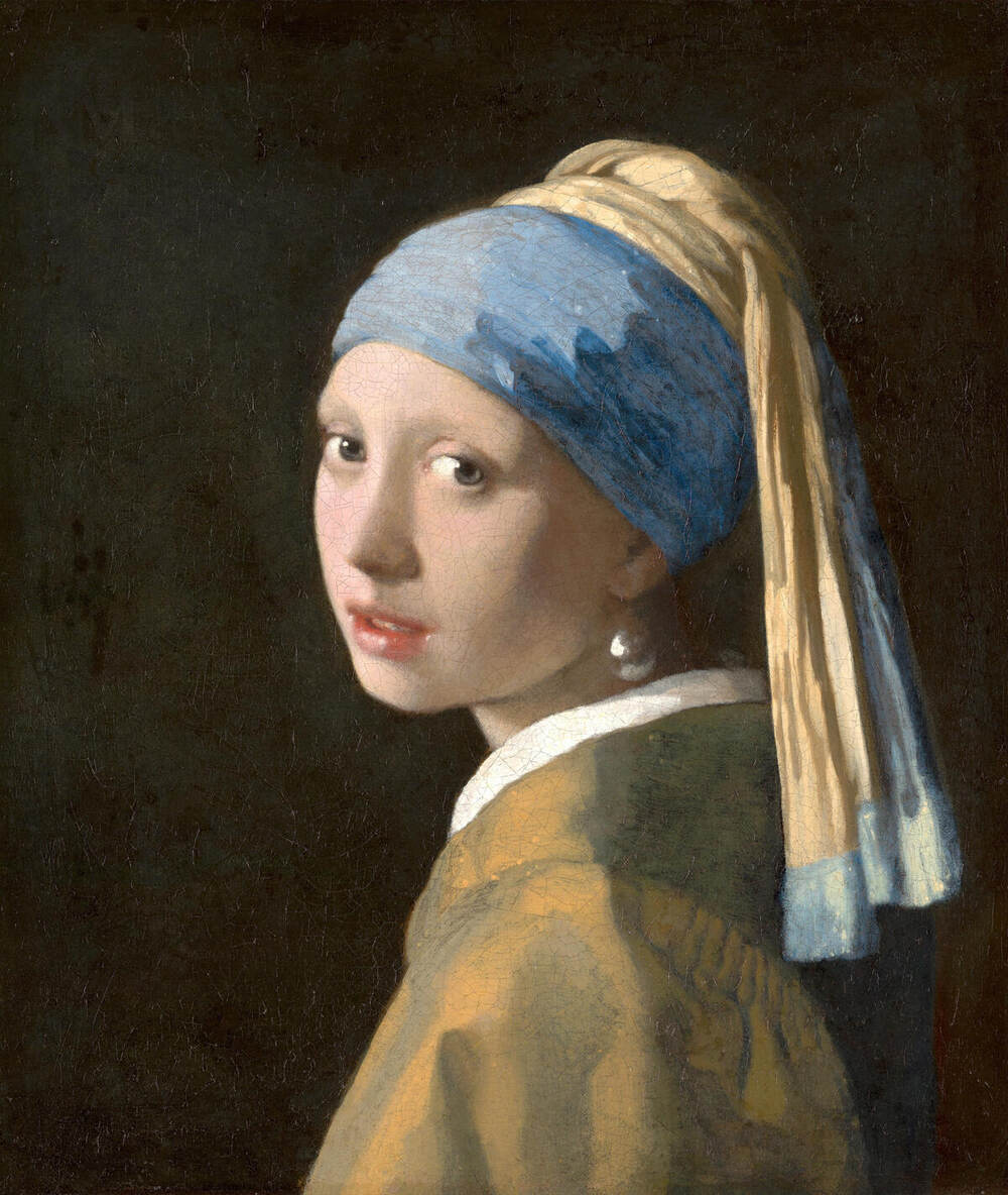 Girl with a Pearl Earring by Johannes Vermeer, circa 1665, public domain
