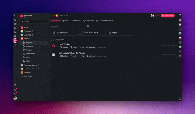 AI Kits Gallery grouping complete AI-driven workflows with one-click installs.