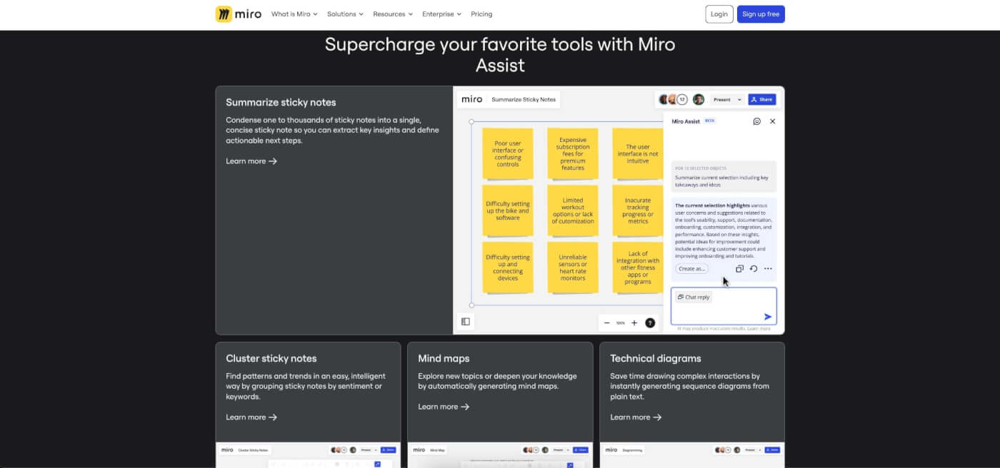 Miro user interface.