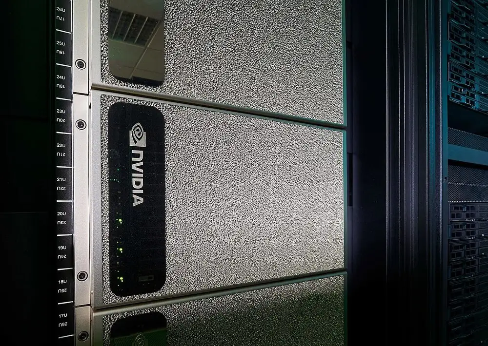 NVIDIA Blackwell B200 GPU, the chip class that cannot hold the 1.56 TB Kimi K3 checkpoint in one 8-GPU node, unlike the larger B300