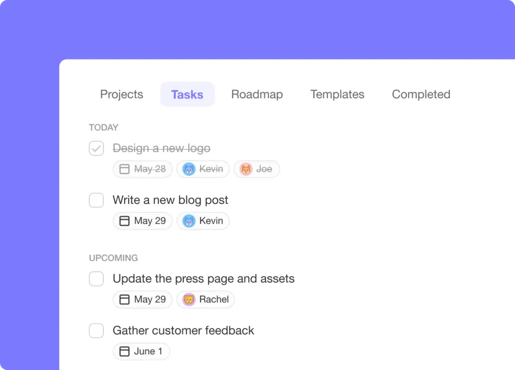my tasks checkbox 1