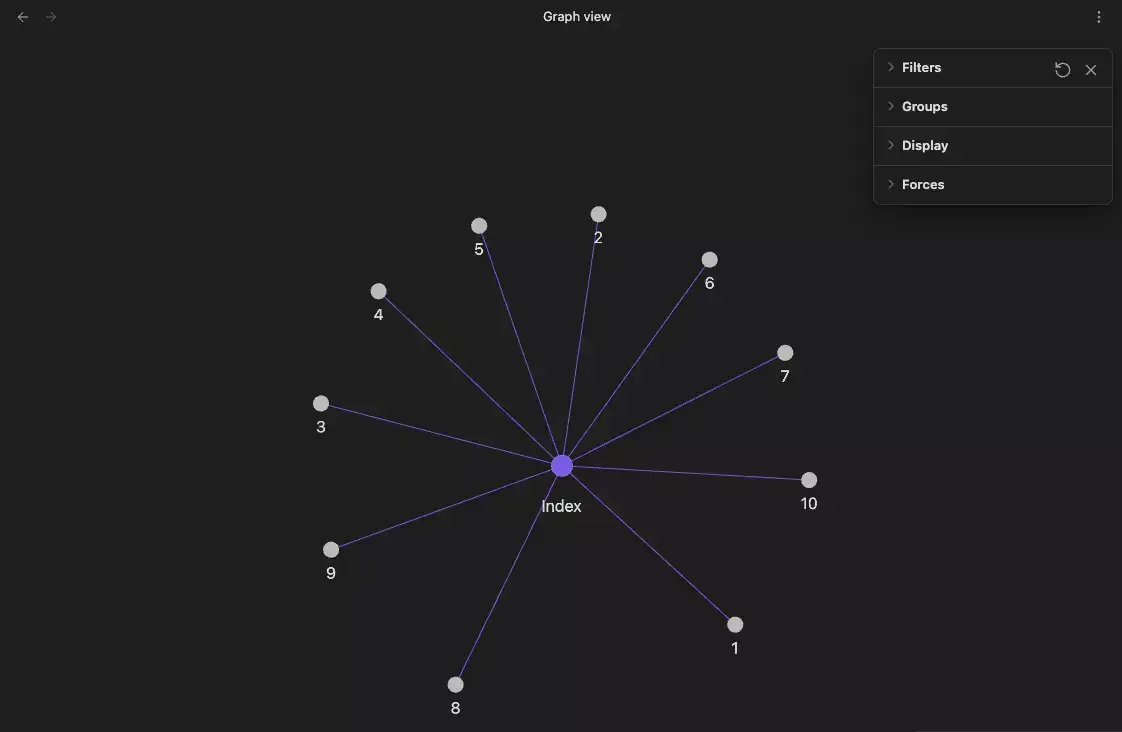 Obsidian graph view.