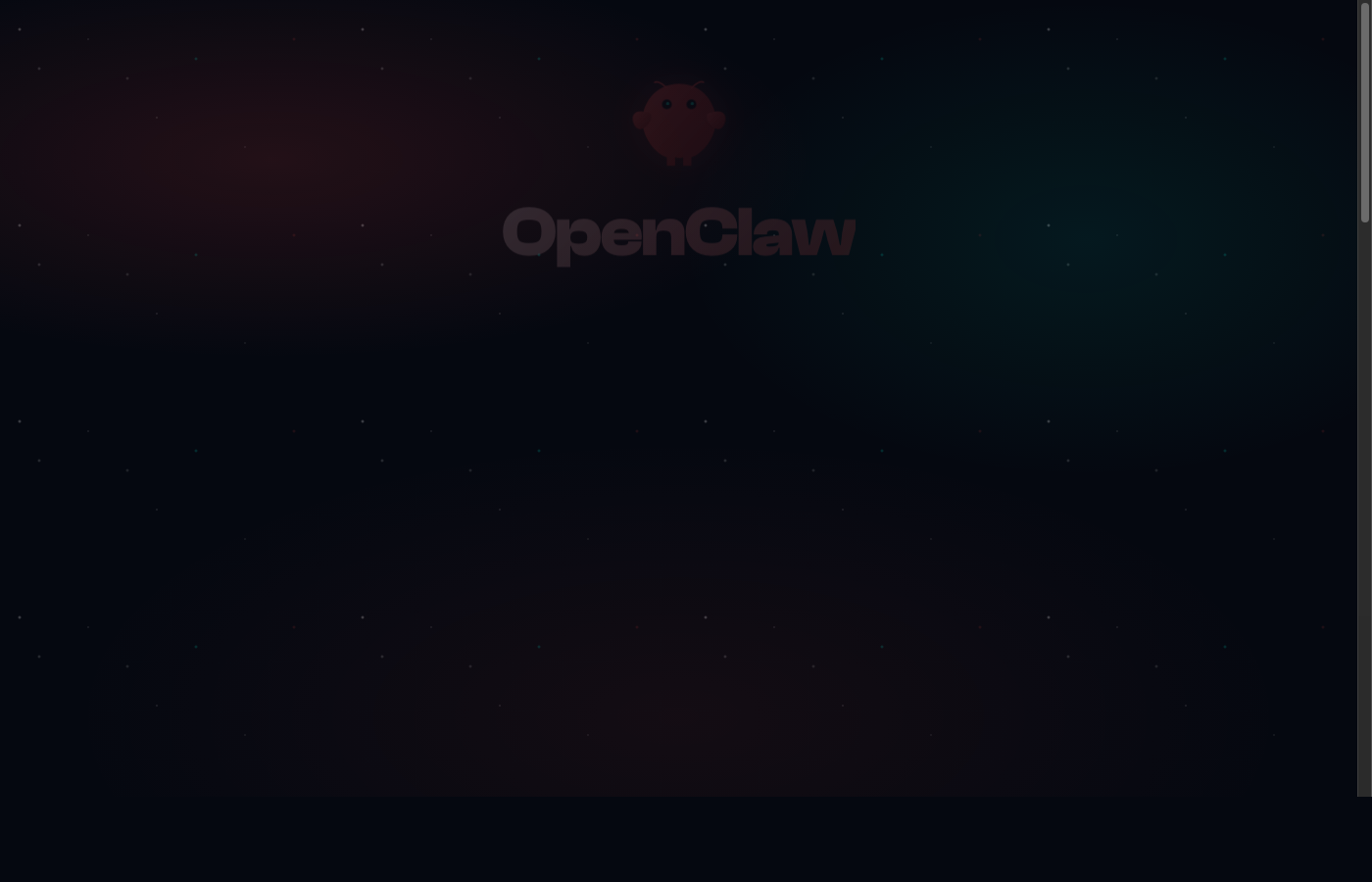 OpenClaw homepage — Your own personal AI assistant.