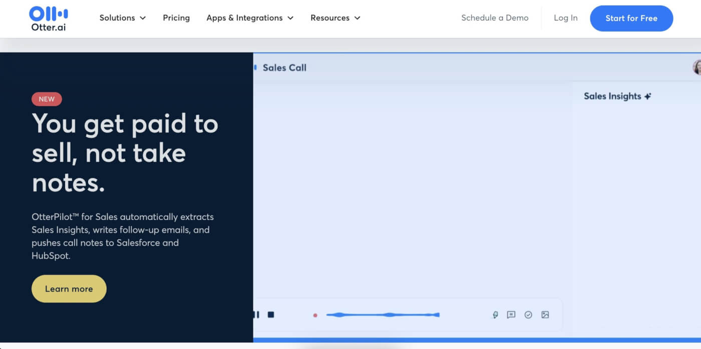 Otter.ai user interface.