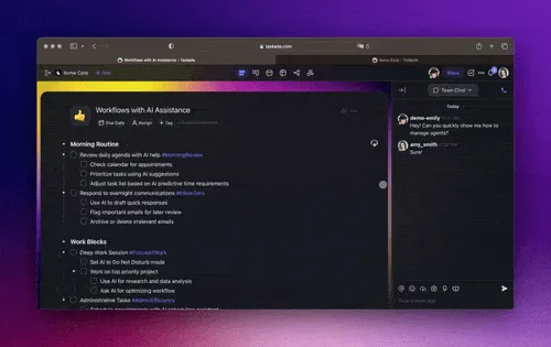Screen recording with the Screencast feature.