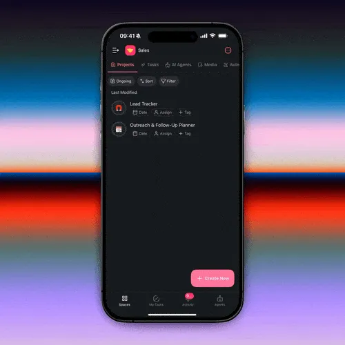 AI agent customization on mobile.