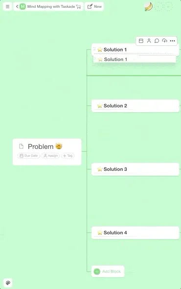 Mind mapping in Taskade.